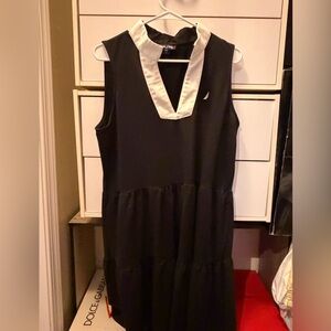 Nautica Black Dress with White Trim